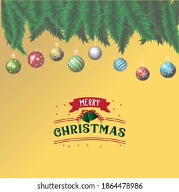 Feliz Navidad con fondo amarillo