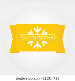 Merry Christmas Yellow Ribbon