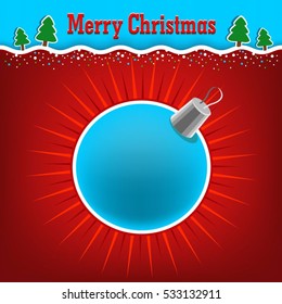 Merry Christmas,ball, toy, decoration, red and blue background