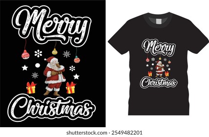 Merry christmas,Christmas t-shirt design.
Christmas t-shirt design ready for print  benner,poster,pod any print,item
 fashion Santa Claus cards Christmas Tree Vector
