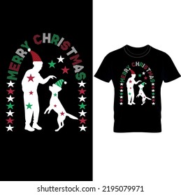  Merry Christmas-Dog T-Shirt Design, Puppy Shirt, Christmas Dog Sweater, Dog Lover Gift, Christmas Dog Owner Gift, Dog Mom Shirt, Holiday Tee– Printable Sublimation Design.