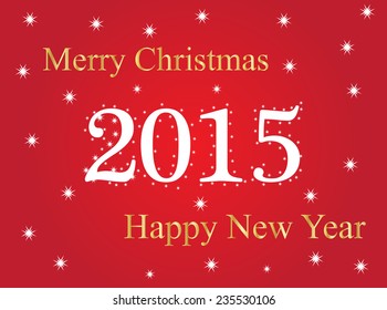 Merry Christmas.Happy New Year.2015.Vector template.
