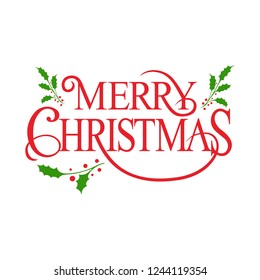 Merry christmass lettering
