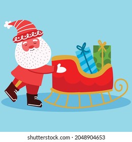 Merry Christmas.Santa Claus icon vector illustration design