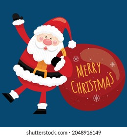 Merry Christmas.Santa Claus icon vector illustration design