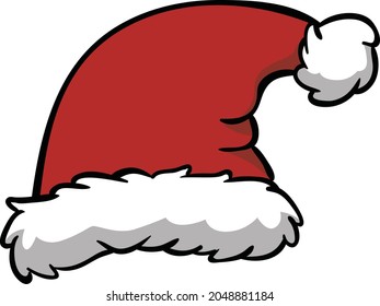 Merry Christmas.Santa clause hat icon vector illustration