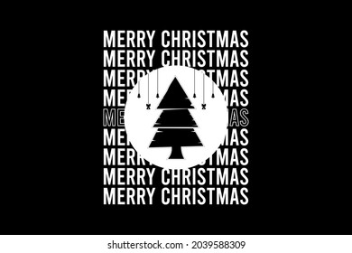 Merry christmas,t-shirt merchandise silhouette mockup typography