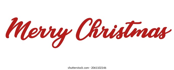 Merry chritmas text vector.Merry christmas hand lettering calligraphy isolated on white background. Vector holiday illustration element. Merry Christmas script calligraphy