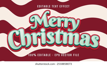 merry chritsmas cute 3d text effect design