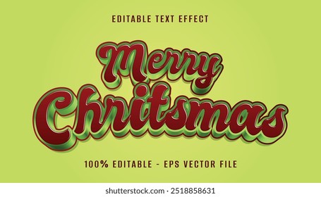 Feliz Natal bonito 3d projeto de efeito de texto