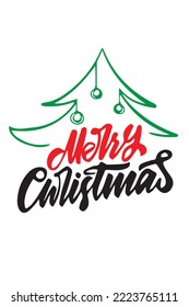 Merry chritsmas sticker for your tshirt and shirt project work