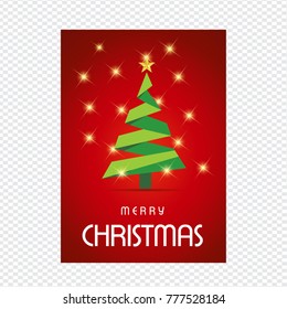 Merry Chrsimtas with red background and tree