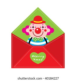 merry clown christmas greeting