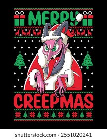 Merry Creepmas Ugly Sweater Design