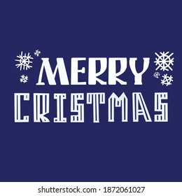 Merry Cristmas text illustration vector