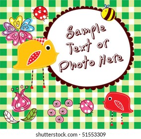 merry cute bird day card