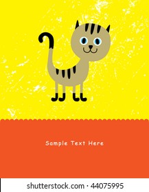 merry cute cat greeting card