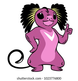 Merry and cute monkey marmoset