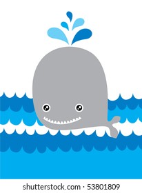 merry cute whale