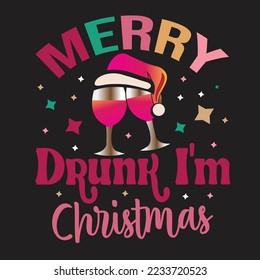 Merry Drunk I’m Christmas Svg Design