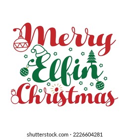 Frohe Elfin Christmas SVG, Weihnachtsdesign