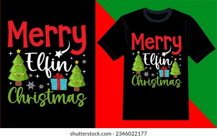 Frohe elfin Christmas t Shirt Design