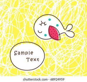 merry fish greeting card