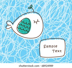 merry fish greeting card