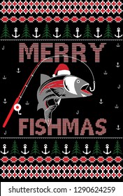 Merry Fish mas Ugly Christmas HoHoHo