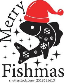 Merry Fishmas T shirt Design