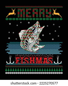 Merry Fishmas - ugly t-shirt design