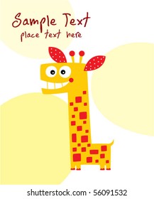 merry giraffe greeting card