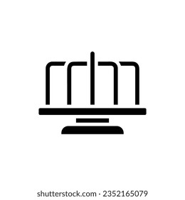 Merry Go Round Filled Icon Vector Illustration