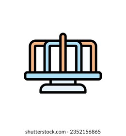 Ilustración del vector de iconos de redondeo de merry Go