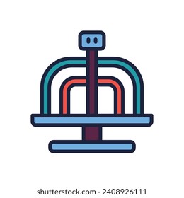 merry go round icon. vector filled color icon for your website, mobile, presentation, and logo design.