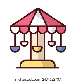 Merry Go Round Icon vector. Stock illustration.