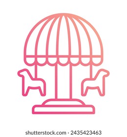 Merry Go Round Icon vector. Stock illustration.
