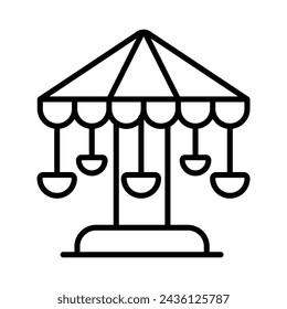 Merry Go Round Icon vector. Stock illustration.