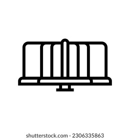 merry go round park kid play line icon vector. merry go round park kid play sign. isolated contour symbol black illustration