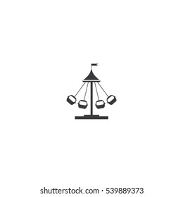 Merry go round vector icon. Carousel sign. Circus symbol.
