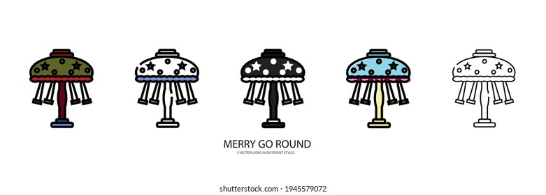 Merry Go Round vector type icon