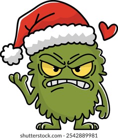 Merry Grinchmas T-Shirt Design, Santa Angry