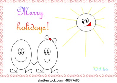 Merry holidays! Children's drawing