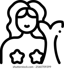 merry icon. Thin Linear Style Design Isolated On White Background