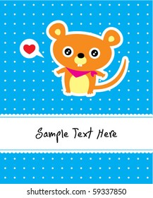 merry little hamster love greeting