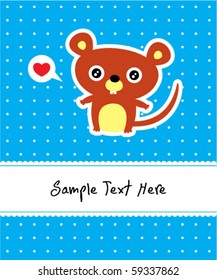 merry little hamster love greeting