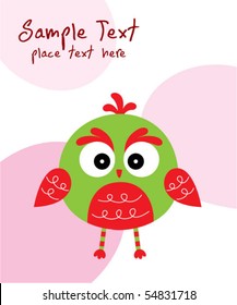 merry little owl doodle tag