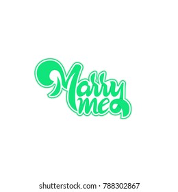 Merry me.  Typographic, Hand lettering motivational quotes. Illustration for prints on t-shirts, posters and wall decals