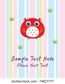 merry owl doodle greeting card
