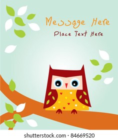 merry owl message design